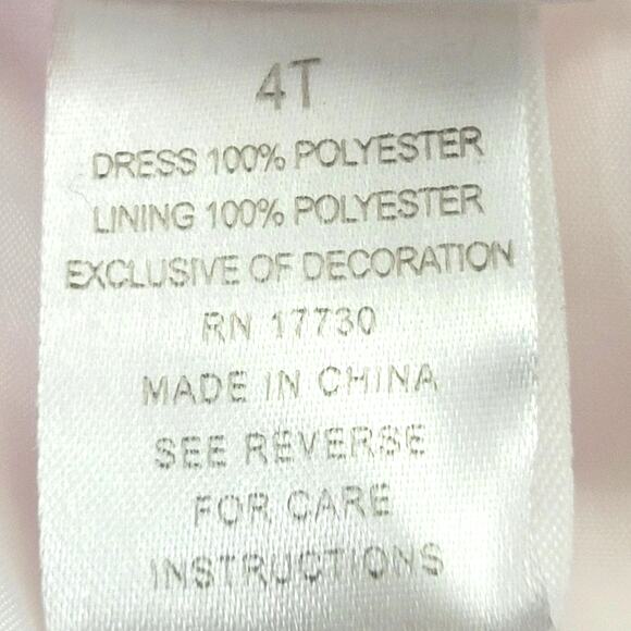 Perfectly Dressed Pink Dress with Sheer Overlay Size 4T - Picture 6 of 9